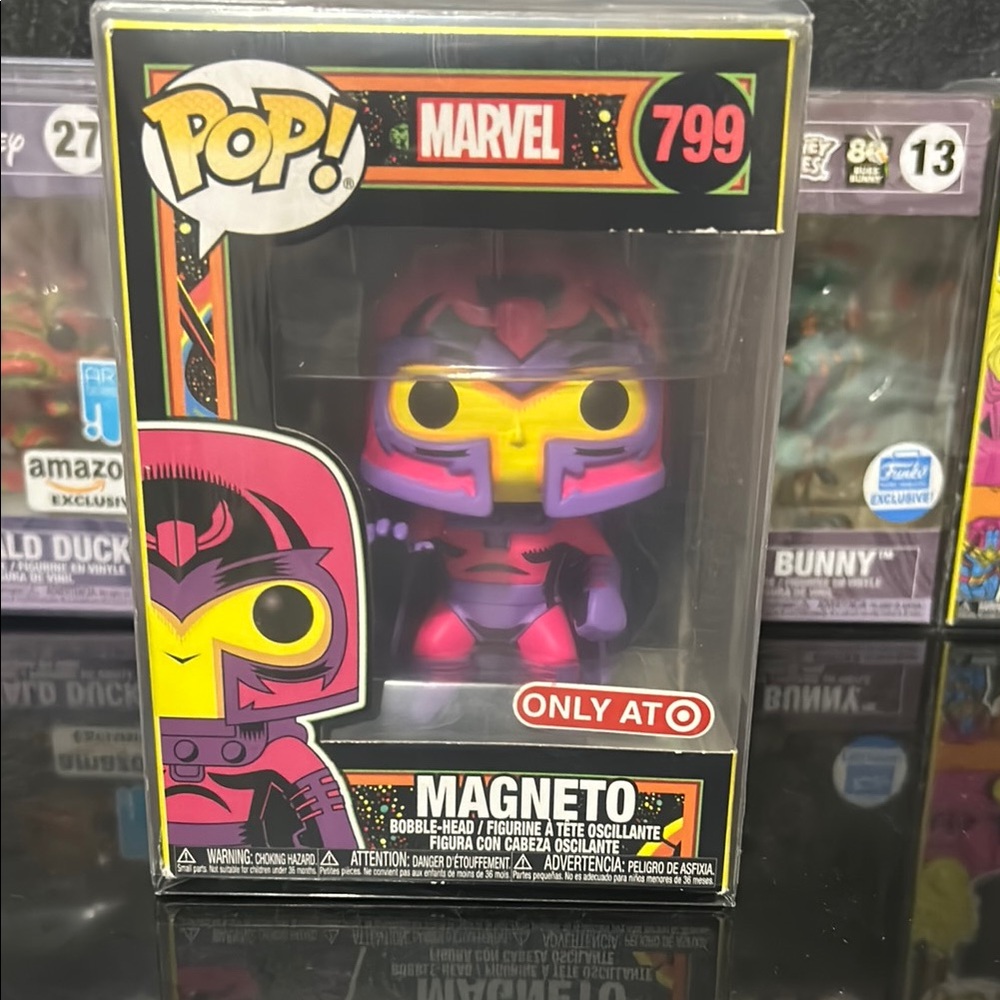 Funko Pop Marvel Magneto Figure - Purple and Yellow